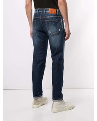dunkelblaue enge Jeans mit Destroyed-Effekten von Pt05