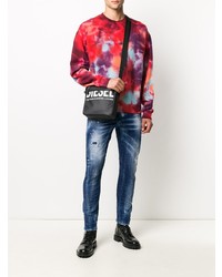 dunkelblaue enge Jeans mit Destroyed-Effekten von DSQUARED2