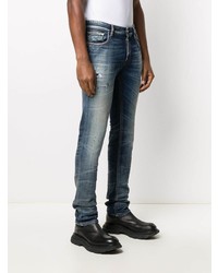 dunkelblaue enge Jeans mit Destroyed-Effekten von Just Cavalli