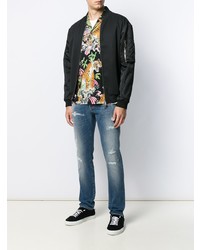 dunkelblaue enge Jeans mit Destroyed-Effekten von Dolce & Gabbana