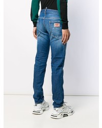 dunkelblaue enge Jeans mit Destroyed-Effekten von DSQUARED2