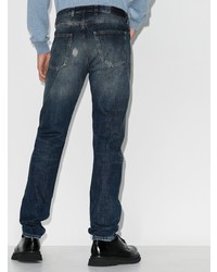dunkelblaue enge Jeans mit Destroyed-Effekten von Eleventy