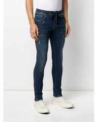 dunkelblaue enge Jeans mit Destroyed-Effekten von Dolce & Gabbana