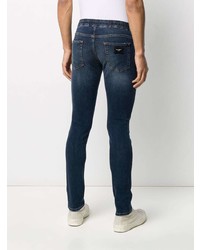 dunkelblaue enge Jeans mit Destroyed-Effekten von Dolce & Gabbana