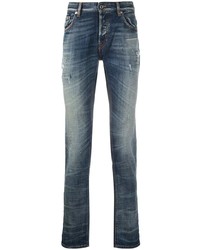 dunkelblaue enge Jeans mit Destroyed-Effekten von Just Cavalli