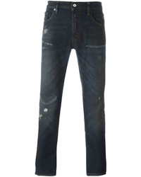 dunkelblaue enge Jeans mit Destroyed-Effekten von Just Cavalli