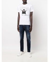 dunkelblaue enge Jeans mit Destroyed-Effekten von DSQUARED2