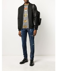 dunkelblaue enge Jeans mit Destroyed-Effekten von DSQUARED2