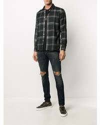 dunkelblaue enge Jeans mit Destroyed-Effekten von Represent