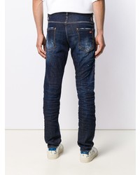 dunkelblaue enge Jeans mit Destroyed-Effekten von DSQUARED2