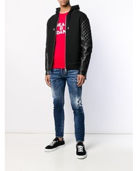 dunkelblaue enge Jeans mit Destroyed-Effekten von DSQUARED2