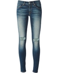 dunkelblaue enge Jeans mit Destroyed-Effekten von Rag and Bone