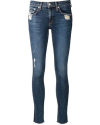 dunkelblaue enge Jeans mit Destroyed-Effekten von Rag & Bone
