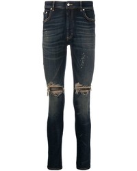 dunkelblaue enge Jeans mit Destroyed-Effekten von Represent