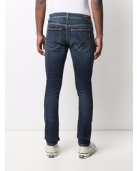 dunkelblaue enge Jeans mit Destroyed-Effekten von Dondup