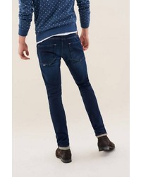 dunkelblaue enge Jeans mit Destroyed-Effekten von SALSA