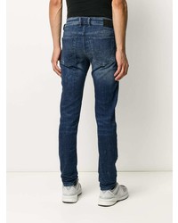 dunkelblaue enge Jeans mit Destroyed-Effekten von Diesel