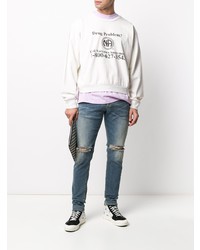 dunkelblaue enge Jeans mit Destroyed-Effekten von Represent