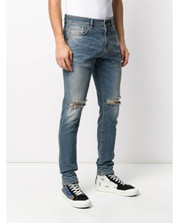 dunkelblaue enge Jeans mit Destroyed-Effekten von Represent