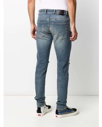 dunkelblaue enge Jeans mit Destroyed-Effekten von Represent