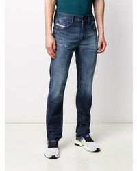 dunkelblaue enge Jeans mit Destroyed-Effekten von Diesel