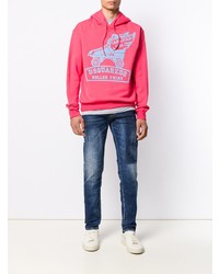 dunkelblaue enge Jeans mit Destroyed-Effekten von DSQUARED2