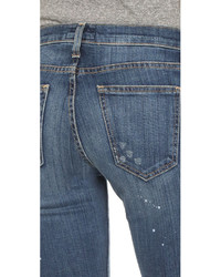 dunkelblaue enge Jeans mit Destroyed-Effekten von Current/Elliott
