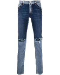 dunkelblaue enge Jeans mit Flicken von Dolce & Gabbana