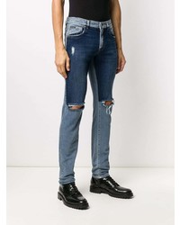 dunkelblaue enge Jeans mit Flicken von Dolce & Gabbana