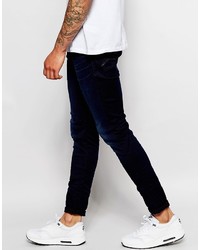 dunkelblaue enge Jeans mit Sternenmuster von G Star