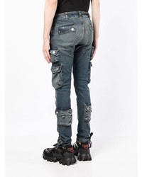 dunkelblaue enge Jeans von Amiri