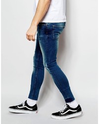 dunkelblaue enge Jeans von Asos