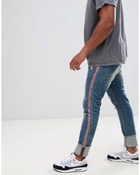 dunkelblaue enge Jeans von ASOS DESIGN