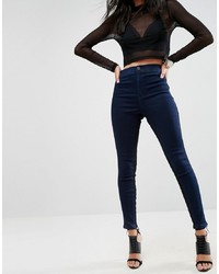 dunkelblaue enge Jeans von ASOS DESIGN