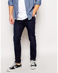 dunkelblaue enge Jeans von Asos