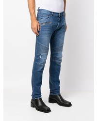 dunkelblaue enge Jeans von Balmain