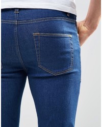 dunkelblaue enge Jeans von Asos