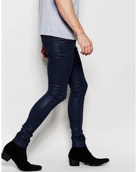 dunkelblaue enge Jeans von Asos