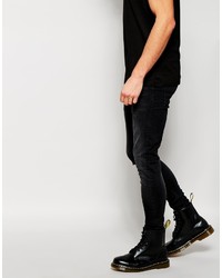 dunkelblaue enge Jeans von Asos