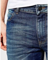 dunkelblaue enge Jeans von Asos