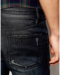 dunkelblaue enge Jeans von Asos