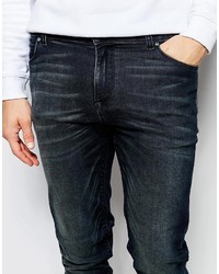 dunkelblaue enge Jeans von Asos