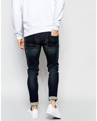 dunkelblaue enge Jeans von Asos