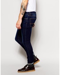 dunkelblaue enge Jeans von Asos