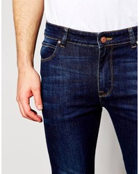 dunkelblaue enge Jeans von Asos