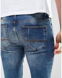 dunkelblaue enge Jeans von Asos