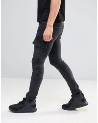 dunkelblaue enge Jeans von Asos