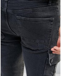 dunkelblaue enge Jeans von Asos