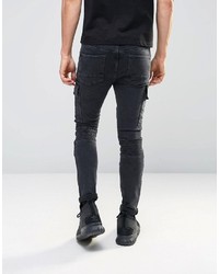 dunkelblaue enge Jeans von Asos