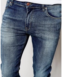 dunkelblaue enge Jeans von Asos